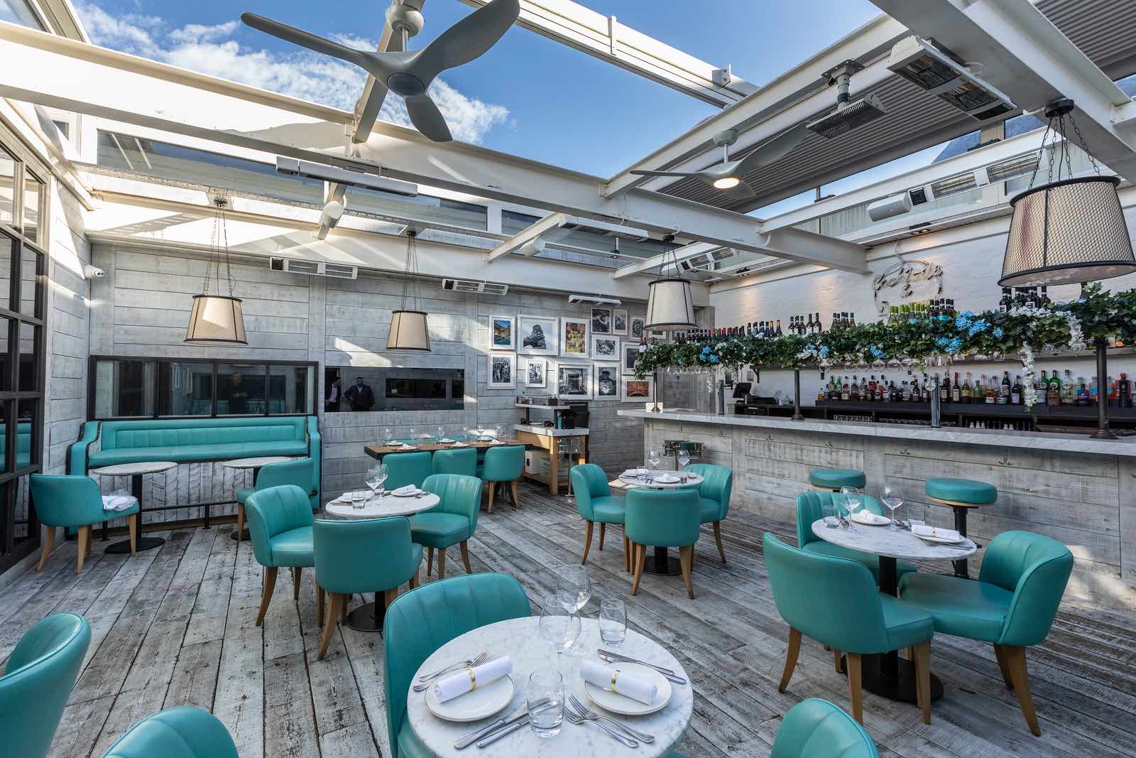 Dining terrace at Piccolino Harrogate.
