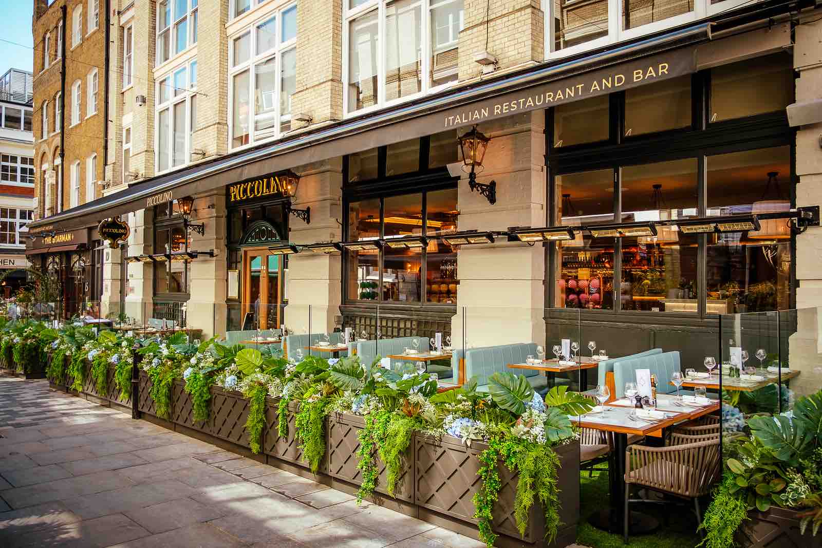 Terrace area of Piccolino Heddon Street.